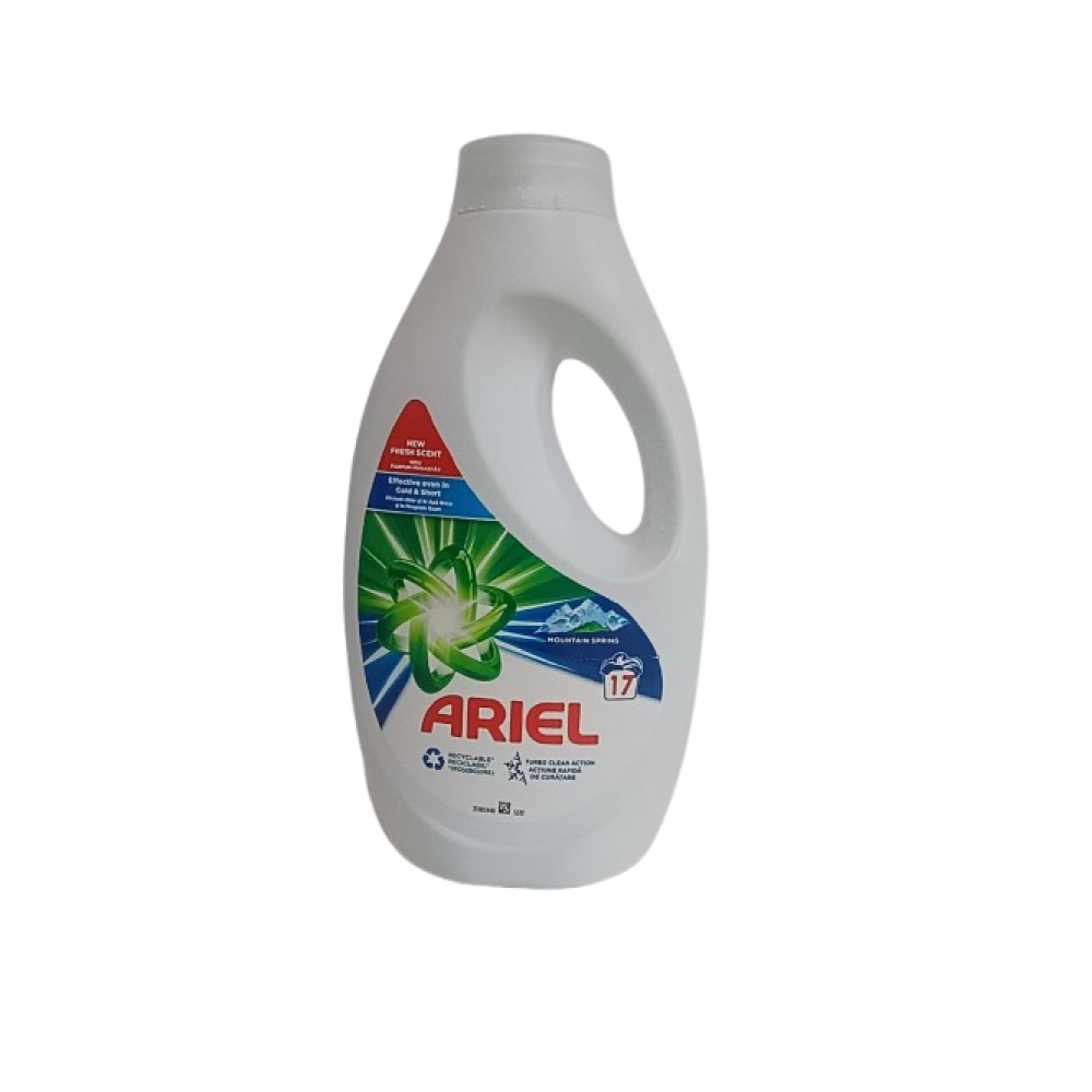 Ariel Detergent lichid 850 ml – 17 spălări, curățenie impecabilă și prospețime