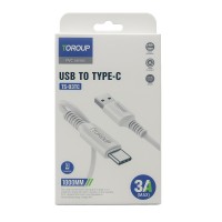 Cablu de date și încărcare Toroup TS-03TC USB – Type-C, 1m, 3A, PVC 