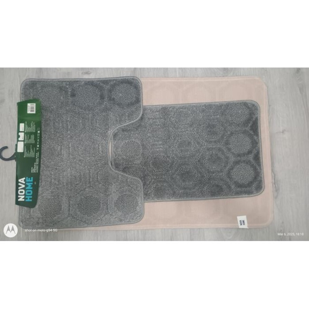 Set 3 piese covorașe baie Nova Home – Gri