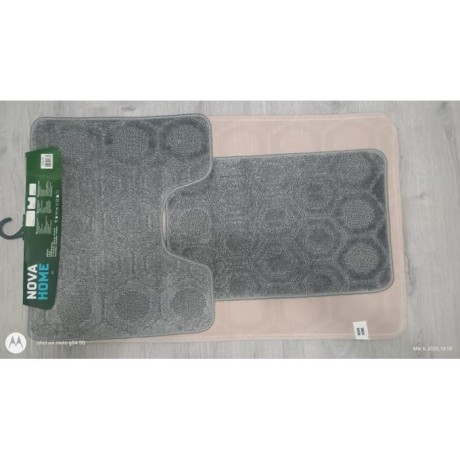 Set 3 piese covorașe baie Nova Home – Gri
