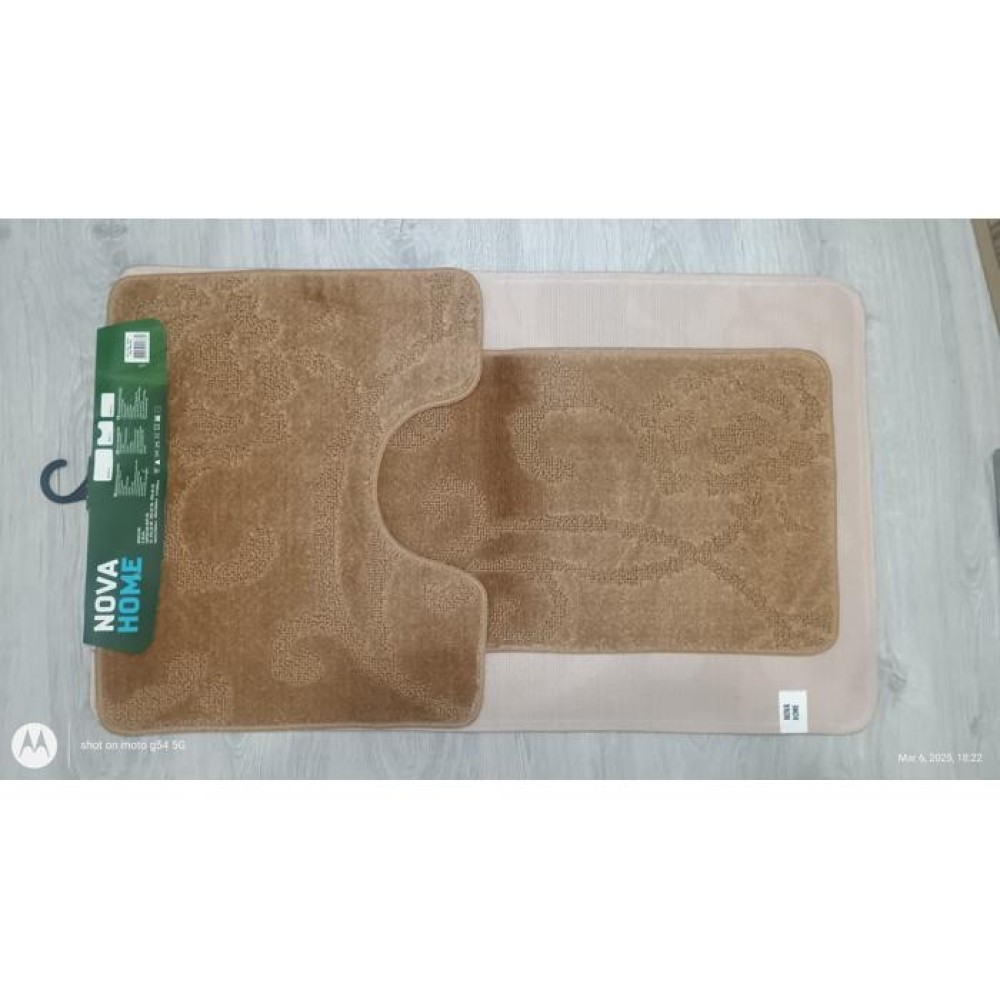 Set 3 piese covorașe baie Nova Home – Maron