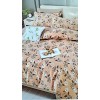 Lenjerie 6 piese cu elastic - Maron cu flori