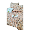 Lenjerie 6 piese cu elastic - Maron cu flori