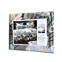 Lenjerie 6 piese cu elastic - Gri cu fluturi