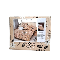 Lenjerie 6 piese cu elastic - Maron cu flori