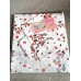 Lenjerie bumbac de Suceava cu flori roșii