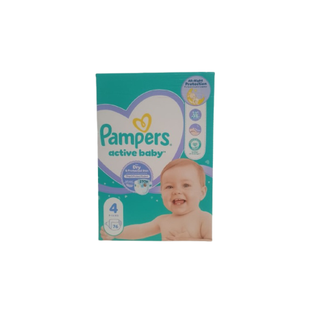 Pampers Scutece Active Baby, Nr. 4 (9–14 kg), 76 bucăți