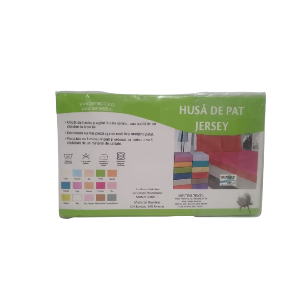 Husă de pat cu elastic 180x200+30 cm – Verde