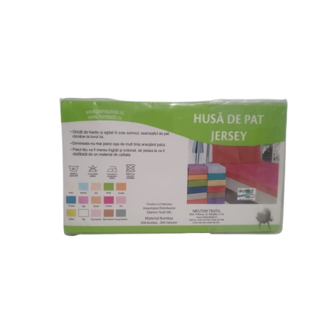 Husă de pat cu elastic 180x200+30 cm – Verde