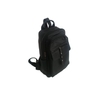 Rucsac damă negru cu 3 buzunare, piele ecologică