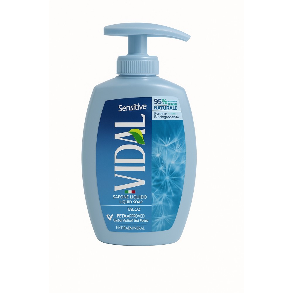 Săpun lichid Vidal, Sensitive, 300 ml – fabricat în Italia