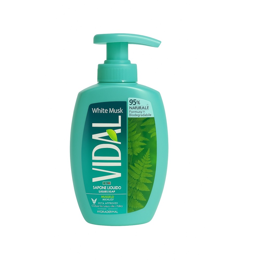 Săpun lichid Vidal, White Musk, 300 ml – fabricat în Italia