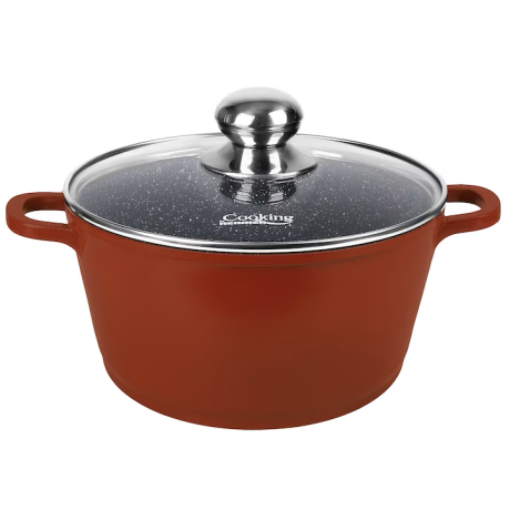 Semioala cu capac Cooking by Heinner Calabria, aluminiu, 26X12cm, 5.3L