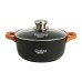 Cratita Cooking by Heinner Dark Line cu capac, aluminiu turnat, 28x8cm, 4.1L