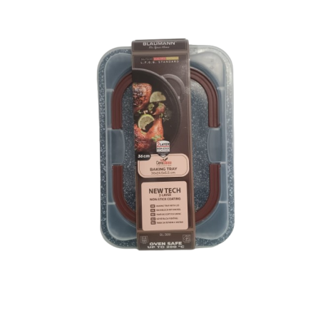 Tavă cuptor Blaumann Cerastone cu capac din plastic 36.5cm