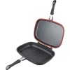 Tigaie grill dublă dreptunghiulară DarkLine, 36x24x7.5 cm – Cooking by Heinner