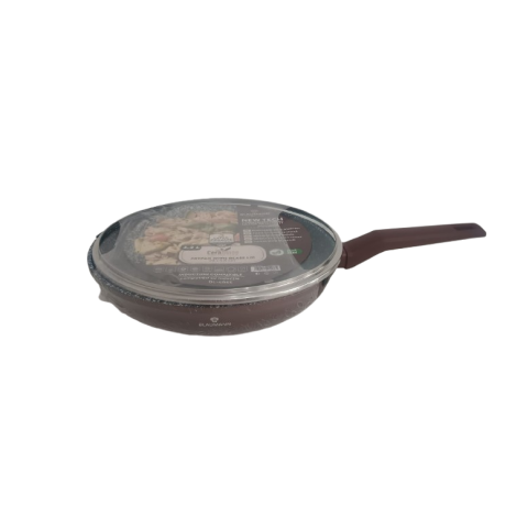 Tigaie ceramică Blaumann , 28 x 5.8 cm, 3.2 L, cu capac din sticlă