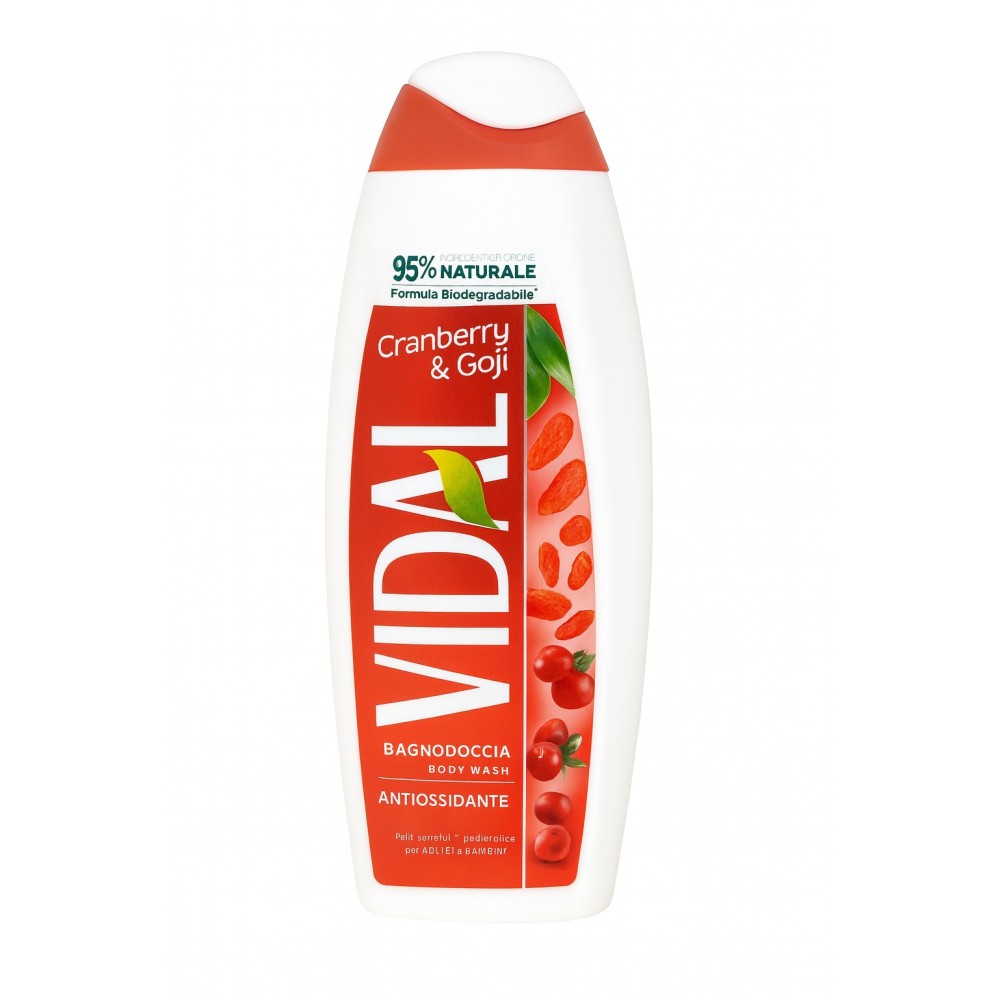 Gel de duș Vidal, 500 ml – Cranberry & Goji